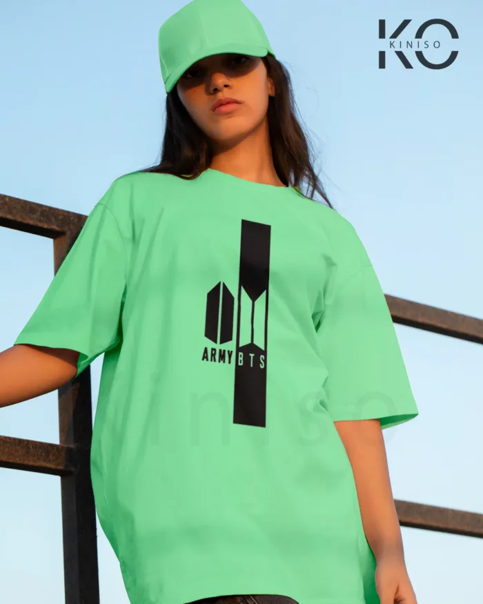 BTS Fan Apparel for ARMY Tshirt - ARMY BTS Logo Together - Tee for Girls in Bangladesh - Image 3