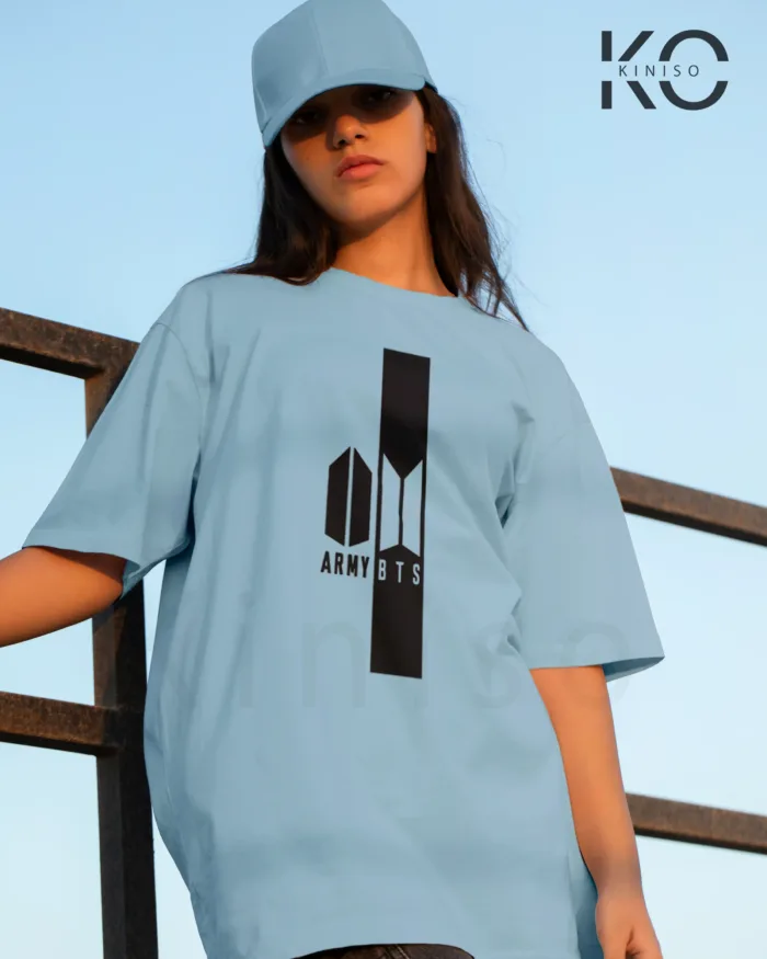 BTS Fan Apparel for ARMY Tshirt - ARMY BTS Logo Together - Tee for Girls in Bangladesh - Image 2