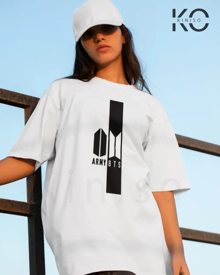 BTS Fan Apparel for ARMY Tshirt - ARMY BTS Logo Together - Tee for Girls in Bangladesh - Image 7