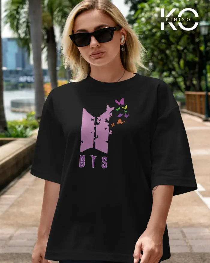 BTS Graphic T-shirt - BTS Logo Butterfly Tee - for Women in BD - Image 8