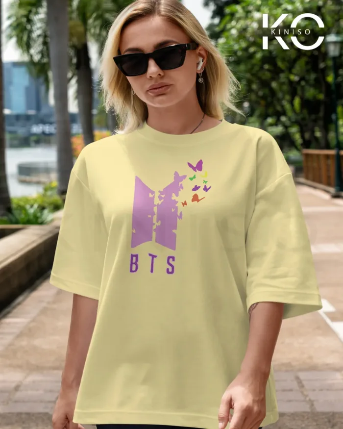 BTS Graphic T-shirt - BTS Logo Butterfly Tee - for Women in BD - Image 5