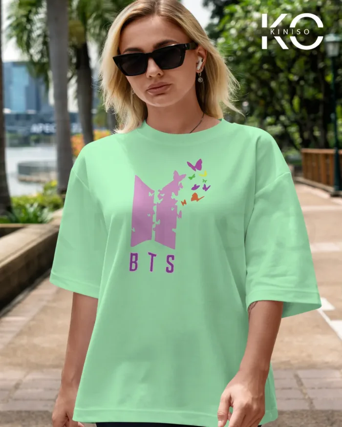 BTS Graphic T-shirt - BTS Logo Butterfly Tee - for Women in BD - Image 4