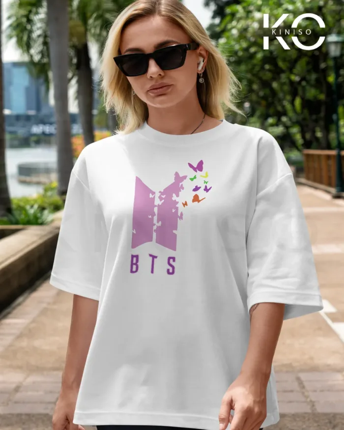 BTS Graphic T-shirt - BTS Logo Butterfly Tee - for Women in BD - Image 7