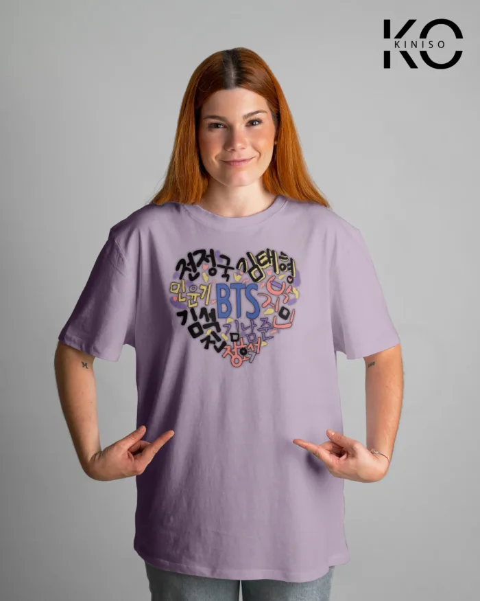BTS Graphic T-shirt - Korean Heart Shape - For Girls in Dhaka - Image 5