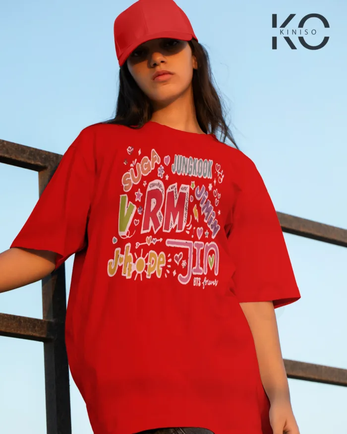 BTS Fan Apparel for ARMY - BTS Member Names - Tshirt for Women in Bangladesh - Image 3