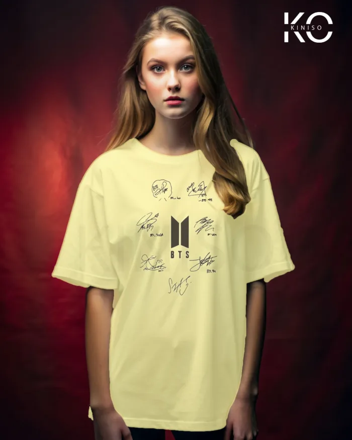 BTS Concert Tee - Member Autograph Sign - for Women in Bangladesh