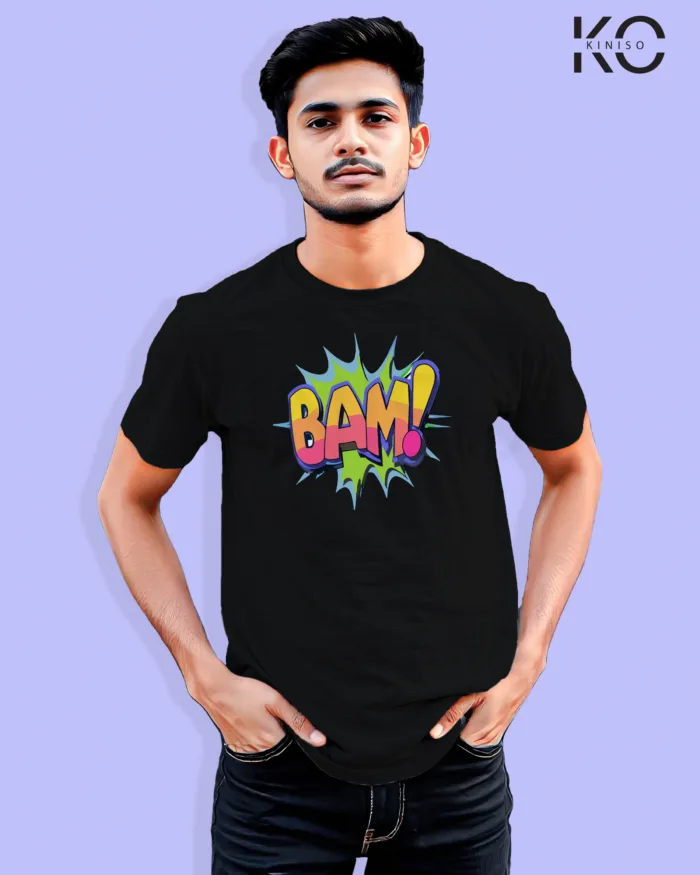 Comic T-Shirts - Funny BAM Design Printed - for Men - Image 8