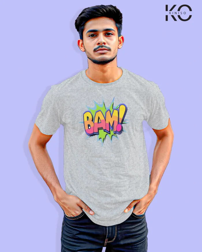 Comic T-Shirts - Funny BAM Design Printed - for Men - Image 5