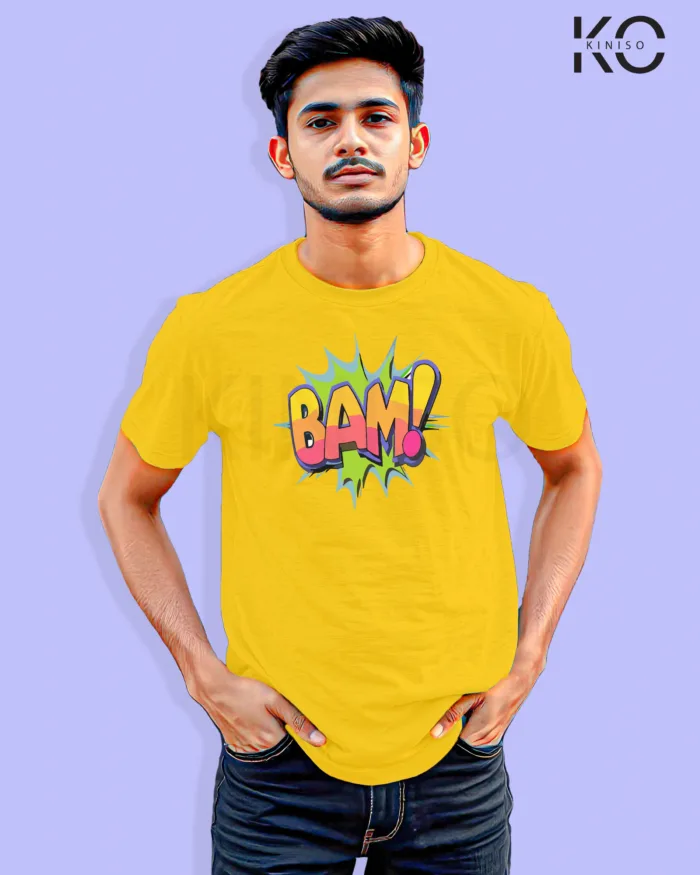 Comic T-Shirts - Funny BAM Design Printed - for Men - Image 2