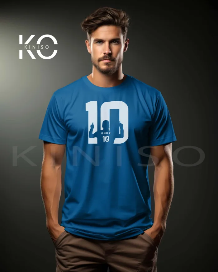 Unique Messi G.O.A.T Design Football T-Shirts For Men - Image 8