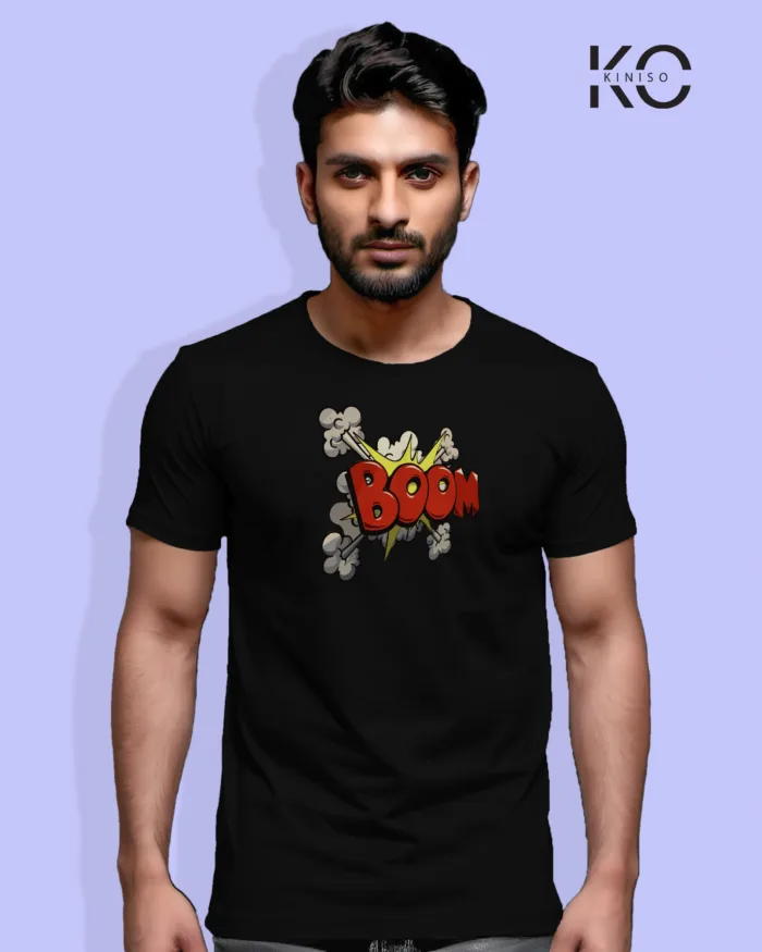Comic T-Shirts - Boom Printed Design - for Men - Image 8