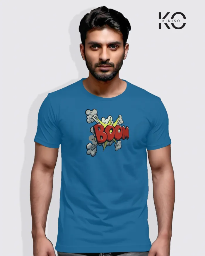 Comic T-Shirts - Boom Printed Design - for Men - Image 7