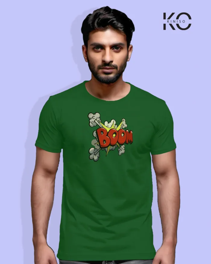 Comic T-Shirts - Boom Printed Design - for Men