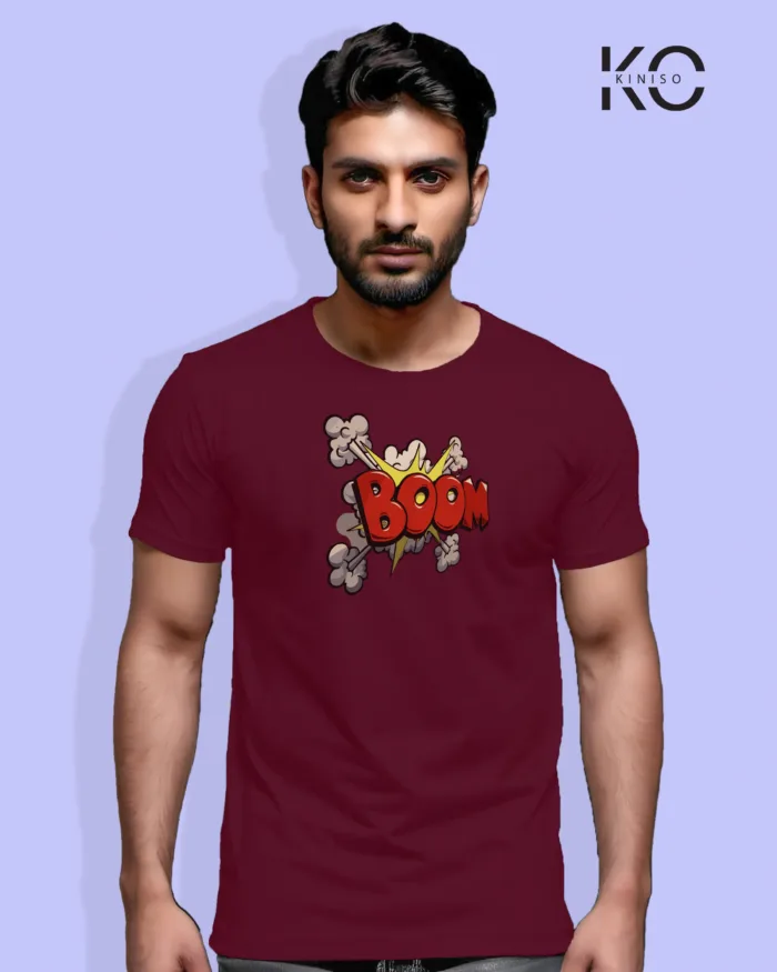Comic T-Shirts - Boom Printed Design - for Men - Image 5