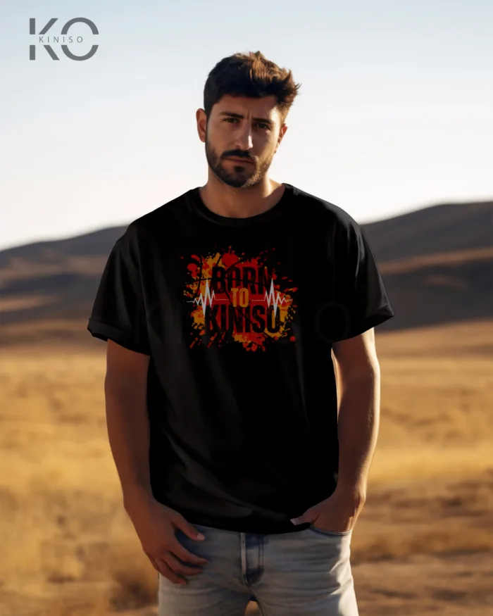 Half Sleeve T-Shirt for Men – Born to Kiniso - Image 8