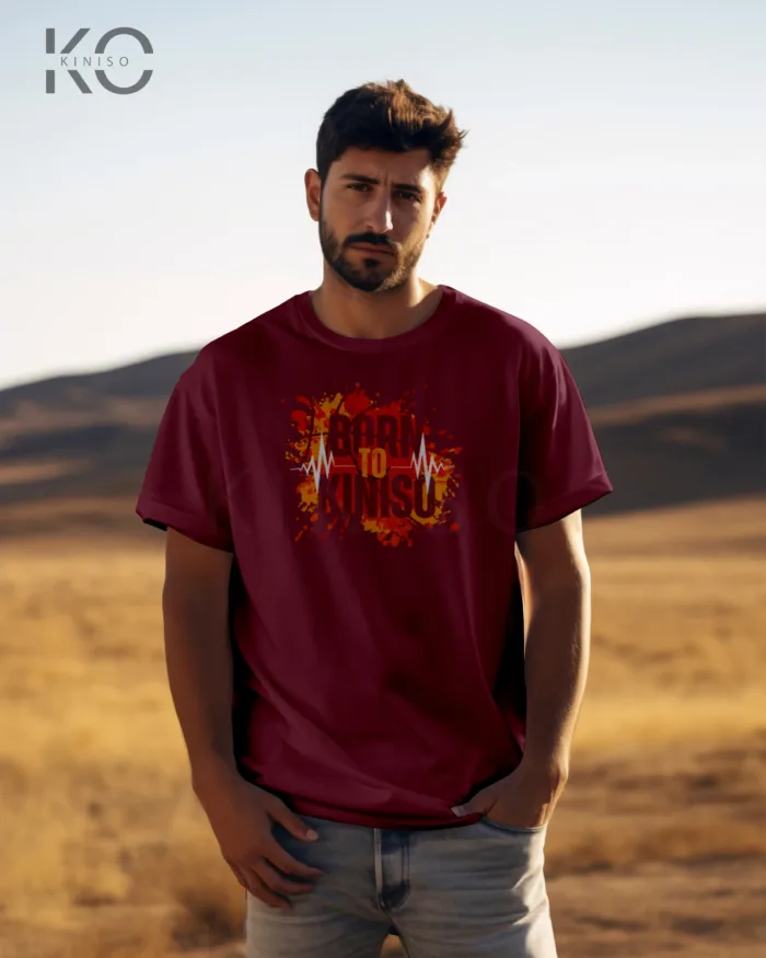 Half Sleeve T-Shirt for Men – Born to Kiniso - Image 4