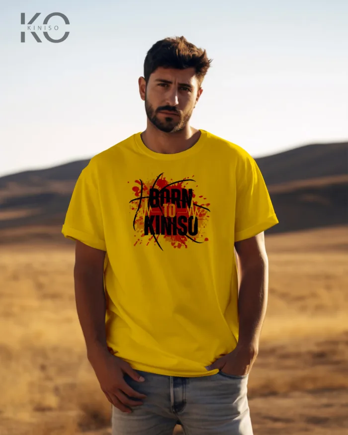 Half Sleeve T-Shirt for Men – Born to Kiniso - Image 2