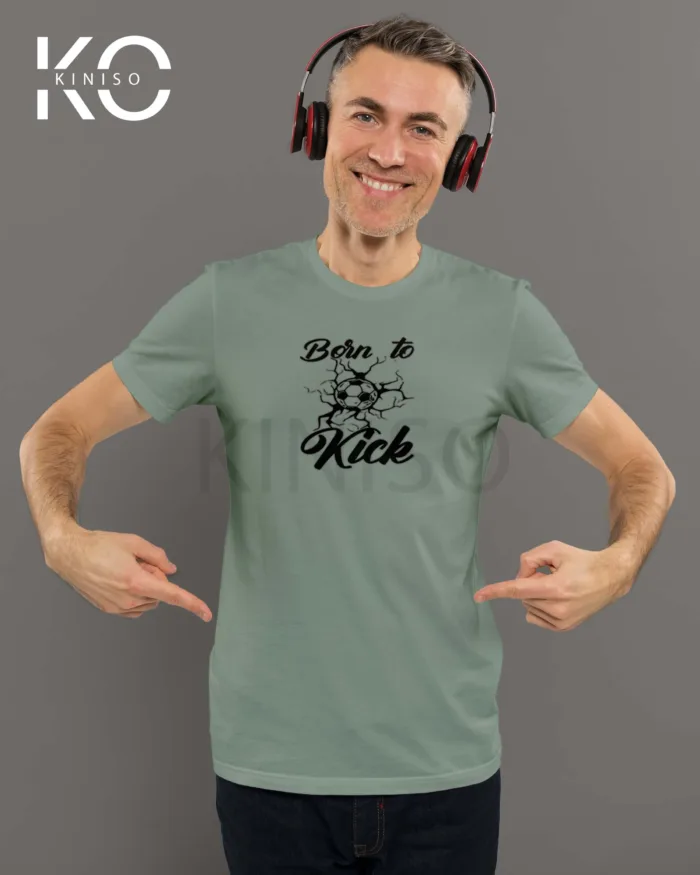 Born To Kick balls Themed Football T-Shirts for Men - Image 6