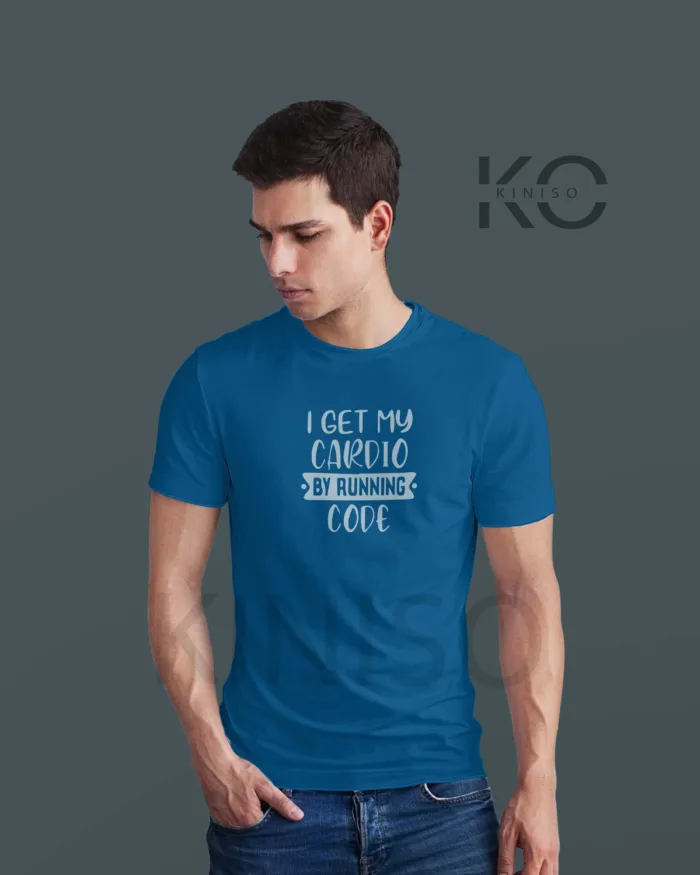 Engineer Tshirts - "Cardio By Running Code" - Geeky Men's Tee Shirt in Bangladesh - Image 8