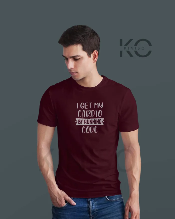 Engineer Tshirts - "Cardio By Running Code" - Geeky Men's Tee Shirt in Bangladesh - Image 5