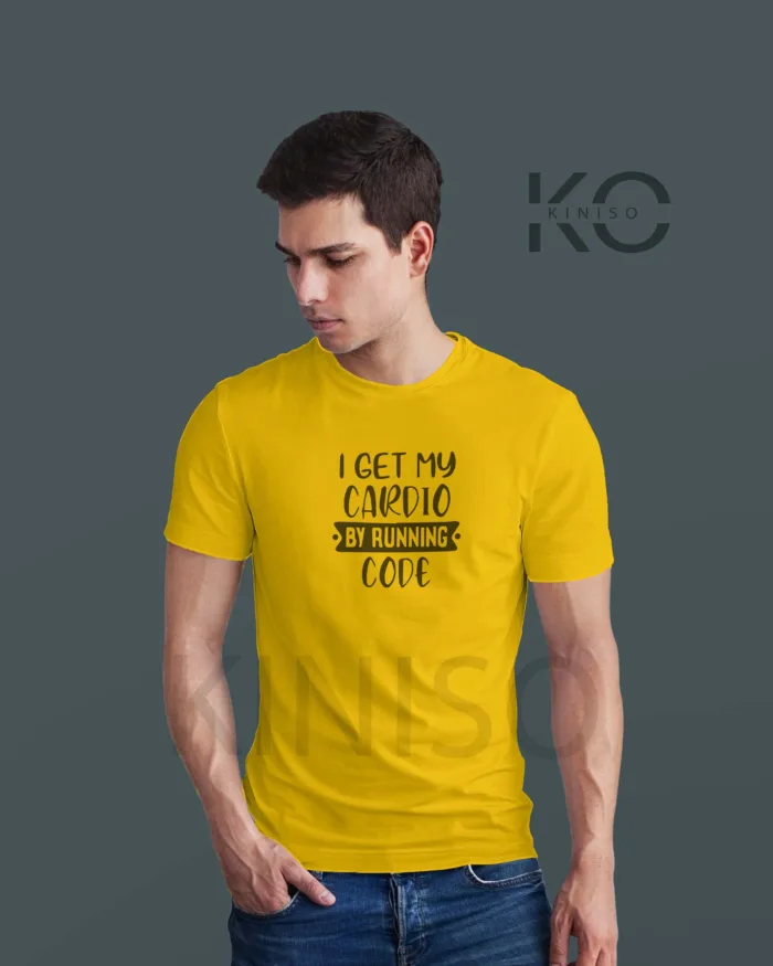 Engineer Tshirts - "Cardio By Running Code" - Geeky Men's Tee Shirt in Bangladesh - Image 2