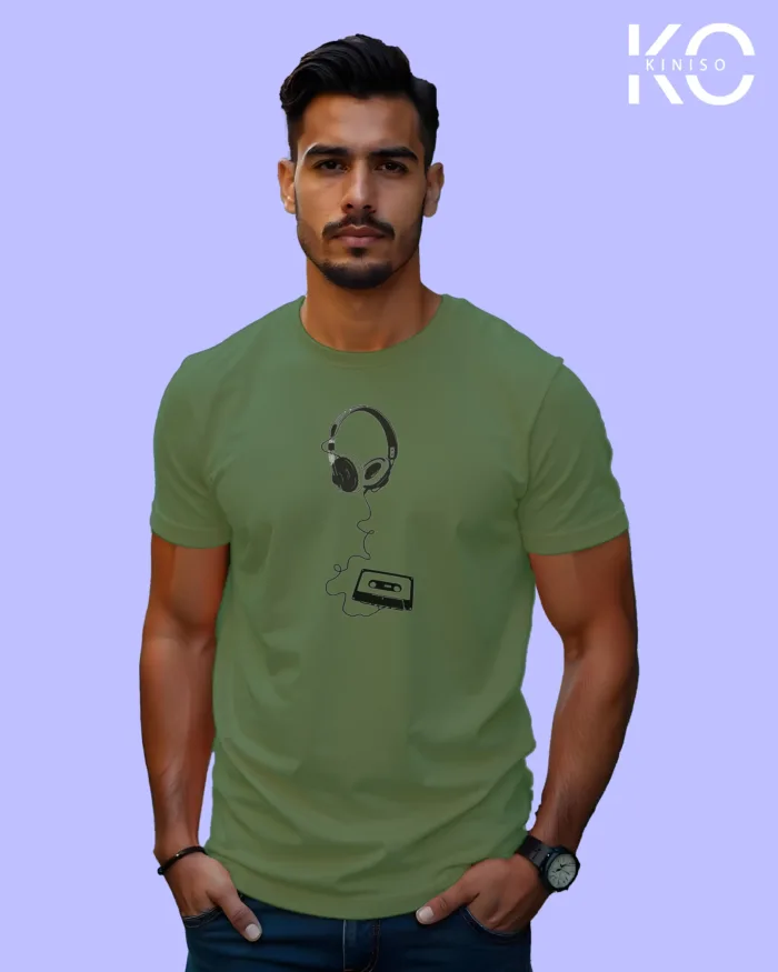 Music Inspired t shirts with Cassette Tape and Headphone Design Printed for Music Lover in Bangladesh - Image 6