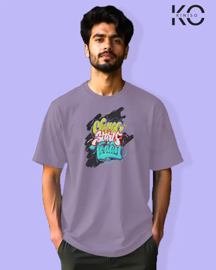 Change start today Graffiti Design printed t-shirts for men - Image 6