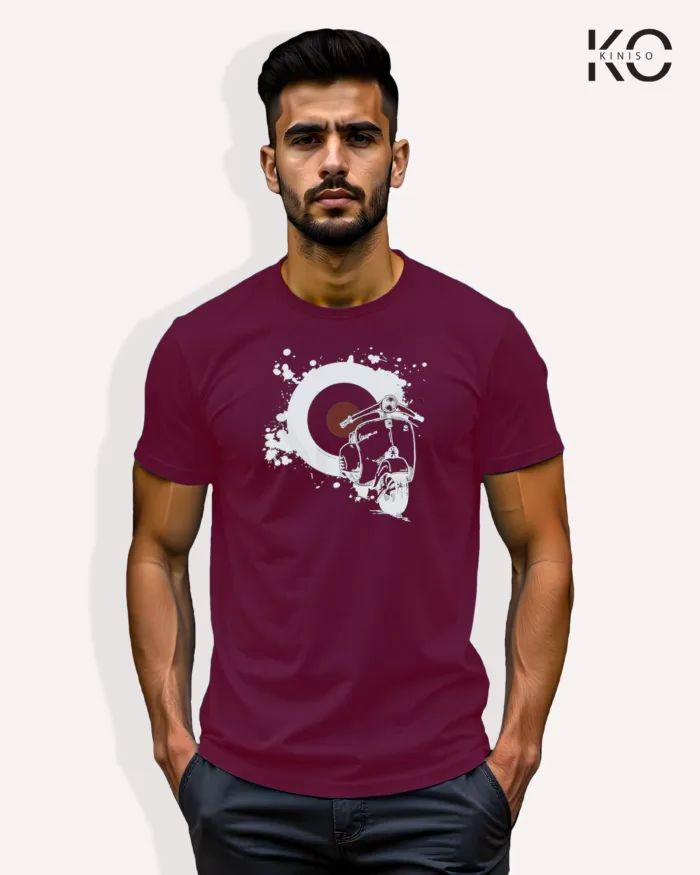 Classic Scooter theme design printed T-Shirts for Men - Image 4