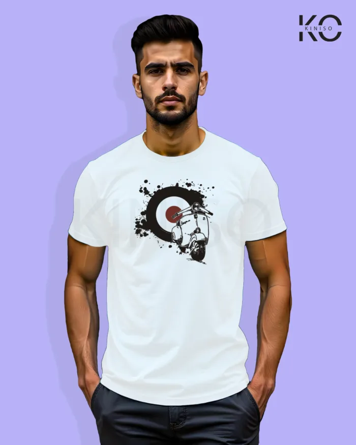Classic Scooter theme design printed T-Shirts for Men - Image 3