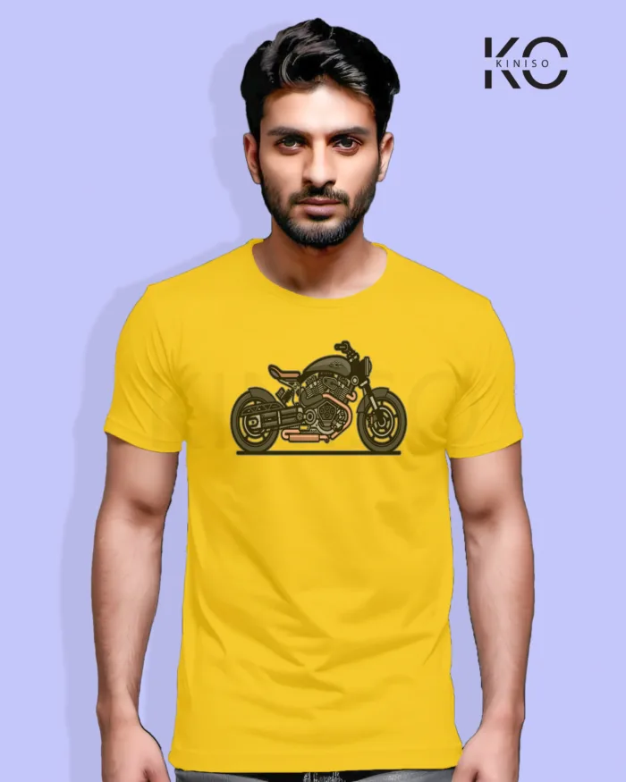 Cool Black Bike Designed Graphic Motorcycle tees for Men