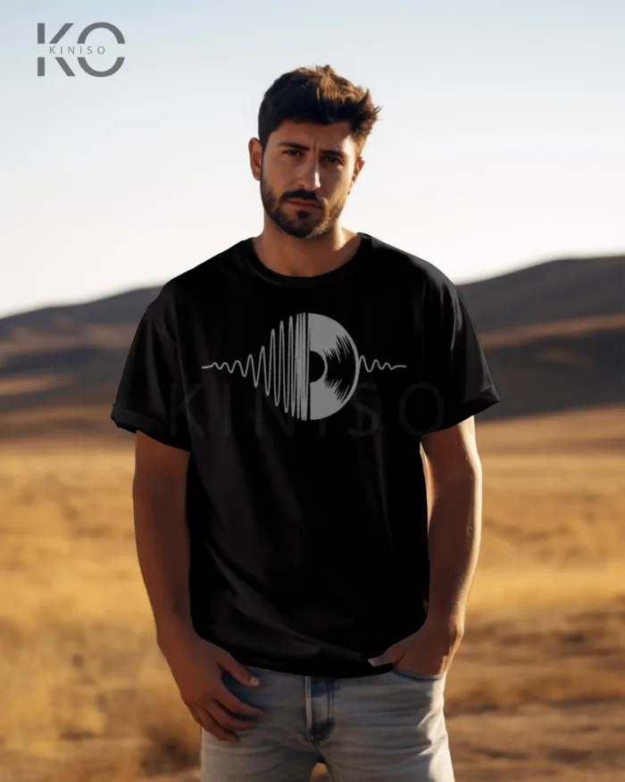 Half Sleeve T-Shirt for Men – Designer – DISK SUNSET - Image 8