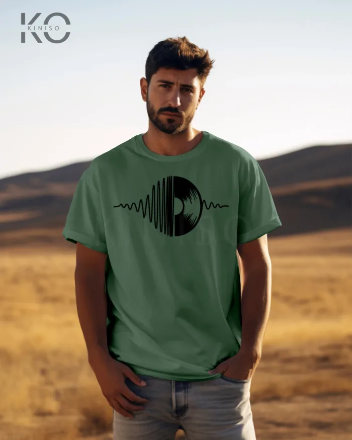 Half Sleeve T-Shirt for Men – Designer – DISK SUNSET - Image 5