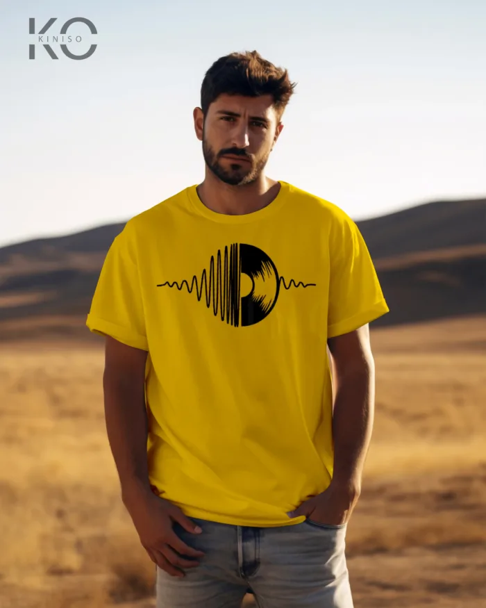 Half Sleeve T-Shirt for Men – Designer – DISK SUNSET - Image 2