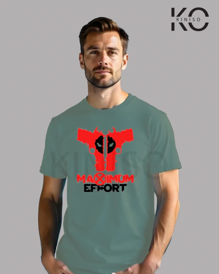Movie Lover t shirts with Dead Pool-Maximum Effort Printed for men in Bangladesh - Image 7