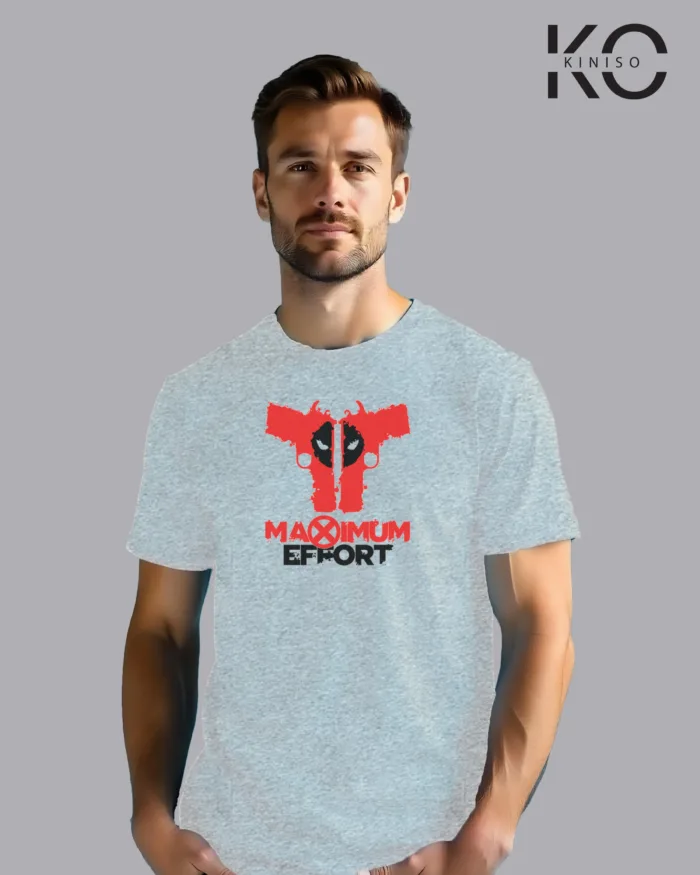 Movie Lover t shirts with Dead Pool-Maximum Effort Printed for men in Bangladesh - Image 6