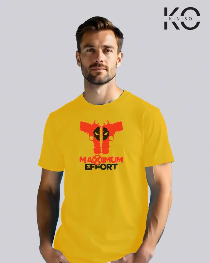 Movie Lover t shirts with Dead Pool-Maximum Effort Printed for men in Bangladesh - Image 2