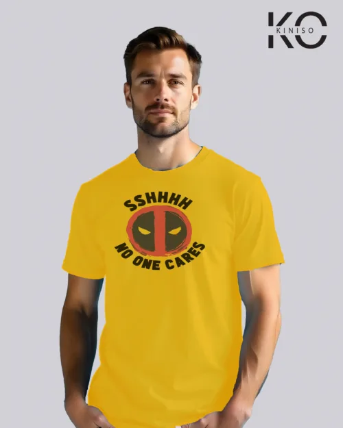 Dead pool no one Cares Yellow