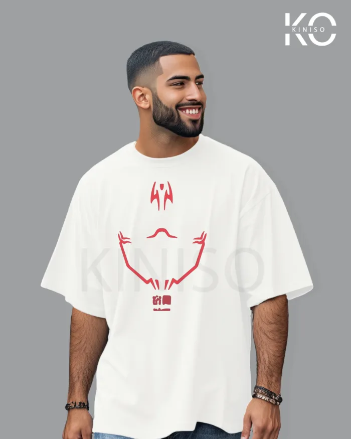Jujutsu Kaisen Anime drop shoulder Tshirt for Men - Sakuna Demon Face - in Bangladesh - Image 2