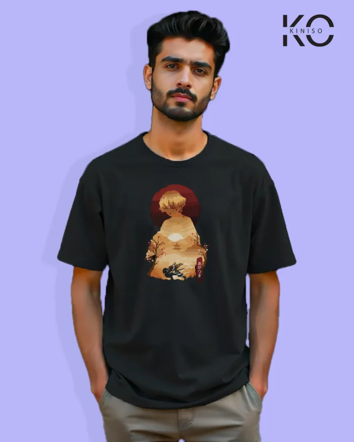 Demon Slayer Anime T-Shirt - Zenitsu Agatsuma Flash Attack - In Bangladesh