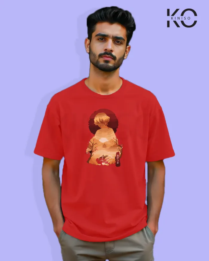 Demon Slayer Anime T-Shirt  - Zenitsu Agatsuma Flash Attack - In Bangladesh - Image 4