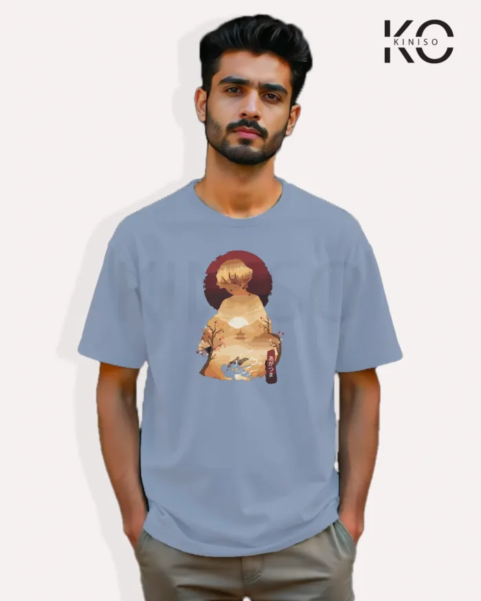 Demon Slayer Anime T-Shirt  - Zenitsu Agatsuma Flash Attack - In Bangladesh - Image 3