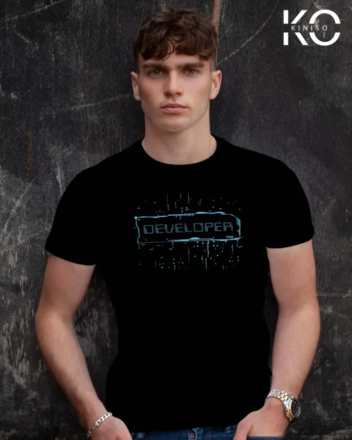 Engineer T-shirt - "Developer" - Geeky Boy's Crew Neck Half Sleeve Tee Shirt in Bangladesh - Image 8