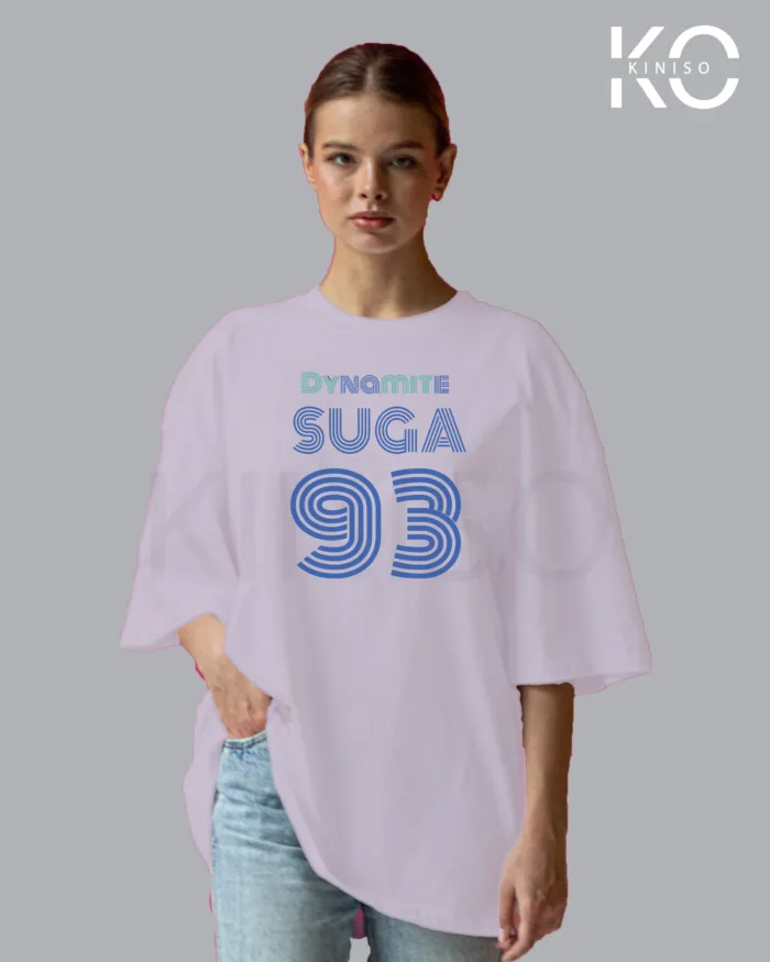 K-pop Tees with BTS Dynamite Suga Print for Girls - Image 7