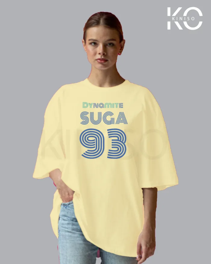 K-pop Tees with BTS Dynamite Suga Print for Girls - Image 6