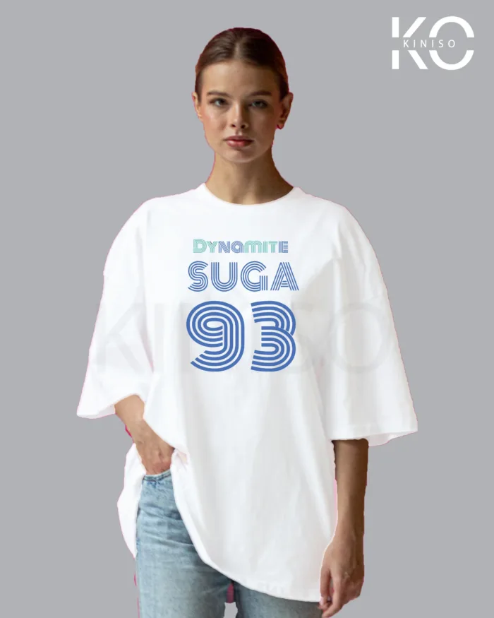 K-pop Tees with BTS Dynamite Suga Print for Girls - Image 2