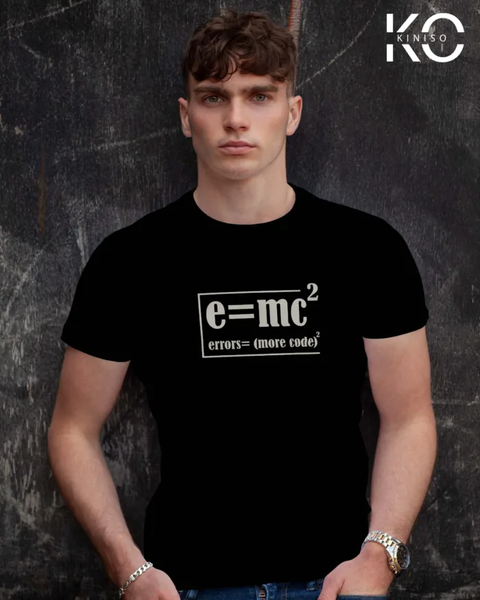Engineer T-Shirt for men - Error More Code Square Printed Half Sleeve Street-Wear - Image 8
