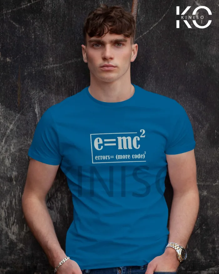 Engineer T-Shirt for men - Error More Code Square Printed Half Sleeve Street-Wear