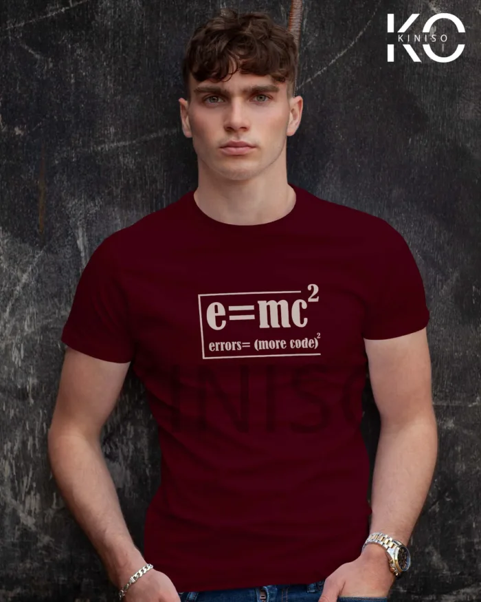 Engineer T-Shirt for men - Error More Code Square Printed Half Sleeve Street-Wear - Image 4
