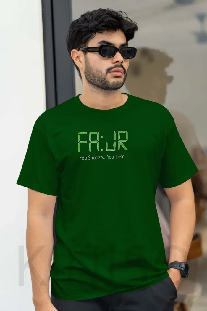 Islamic T-shirt - Fajr You Snooz You Loose - Modest Men's Crew Neck Half Sleeve tshirt in Bangladesh - Image 8