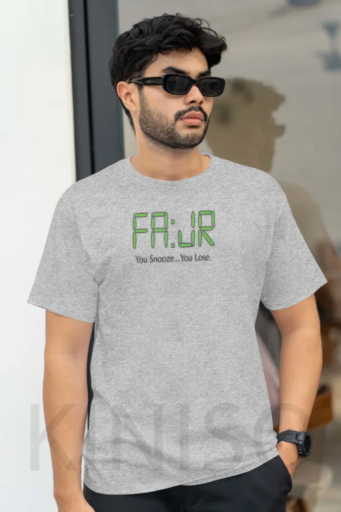 Islamic T-shirt - Fajr You Snooz You Loose - Modest Men's Crew Neck Half Sleeve tshirt in Bangladesh - Image 5